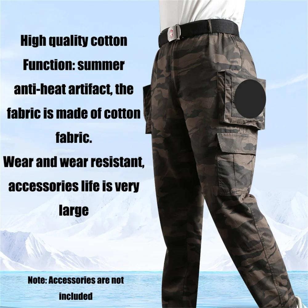2023 Fan Pants Fishing Camping Ride Climbing Hiking Sports Fan Suit Air-Conditioning Clothes With Fan Pure Cotton Si